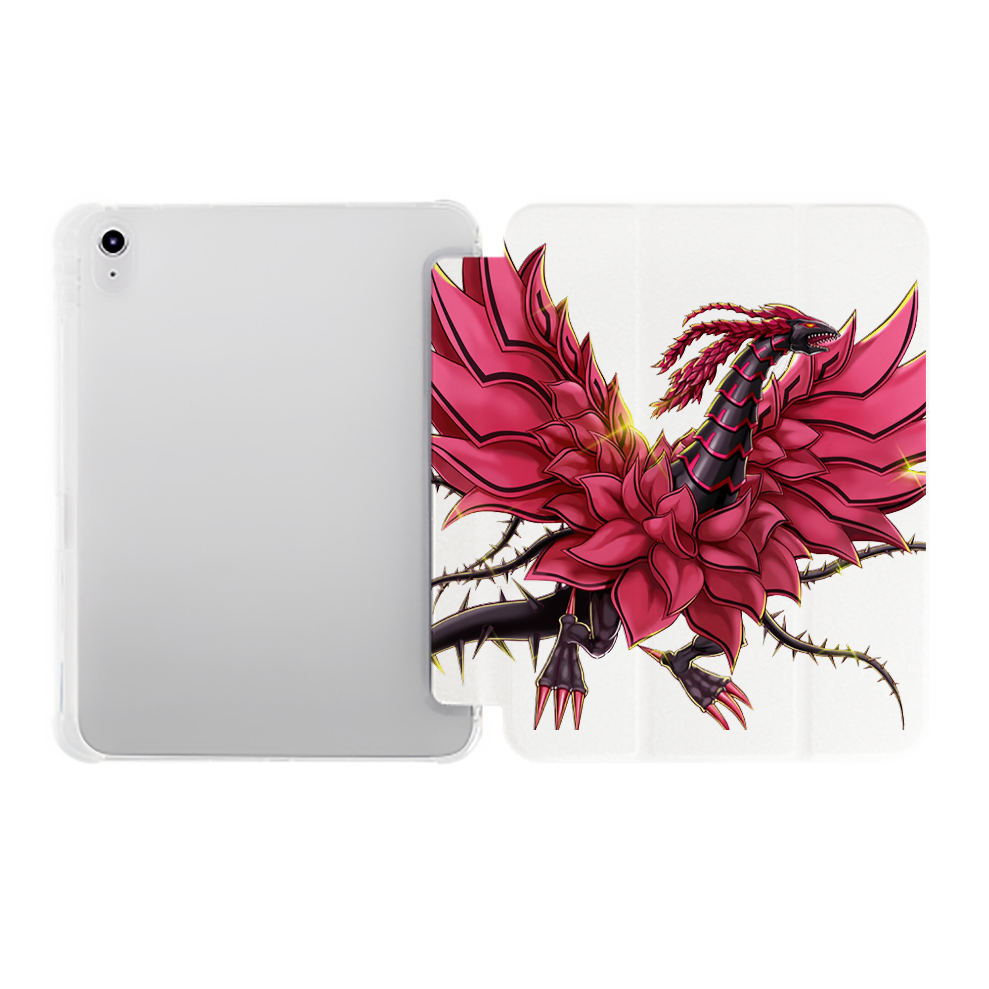 （画像用） 遊☆戯☆王 Yu-Gi-Oh! IPad ケース ペン収納付き 三つ折りスタンド PUレザー×シリコン 対応機種9.5/10.5/10.9インチ